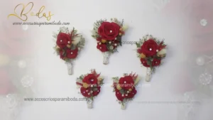 Botonier rojo
