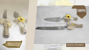 Cubiertos yute Girasol