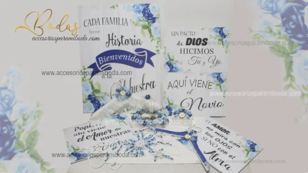 Pack rosas azulinas