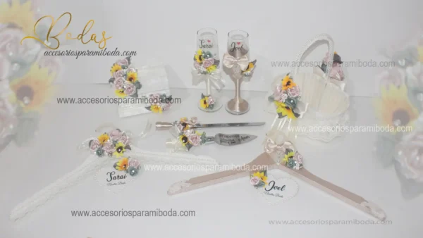 Pack girasoles con rosas