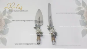 Cubiertos perla hojitas